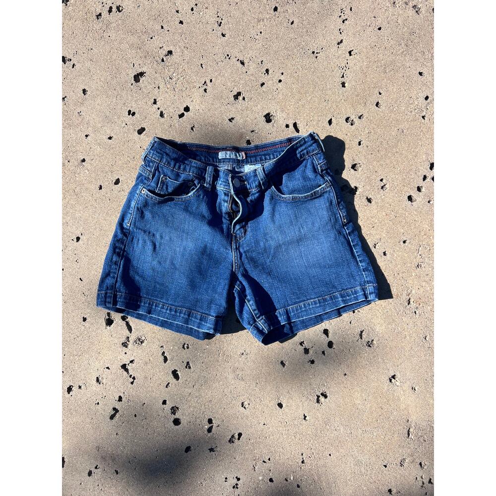 Vintage Levi's 515 Mid Rise Dark Wash Denim Jean Shorts
